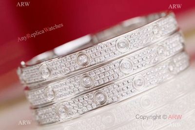 2019 Replica Cartier LOVE Full Diamond Bracelet New Style